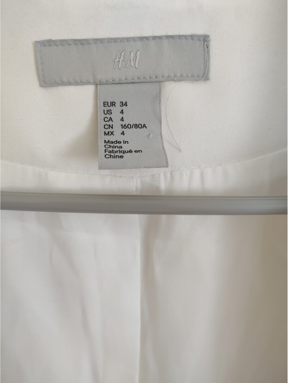 H&M Women's White Blazer Jacket Size US - Picture 2 of 8